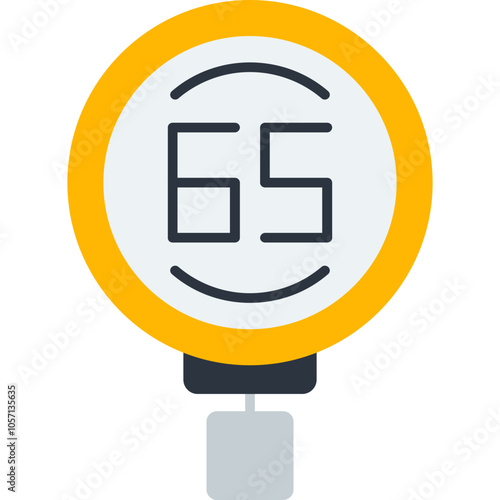 Speed Limit 65 Icon