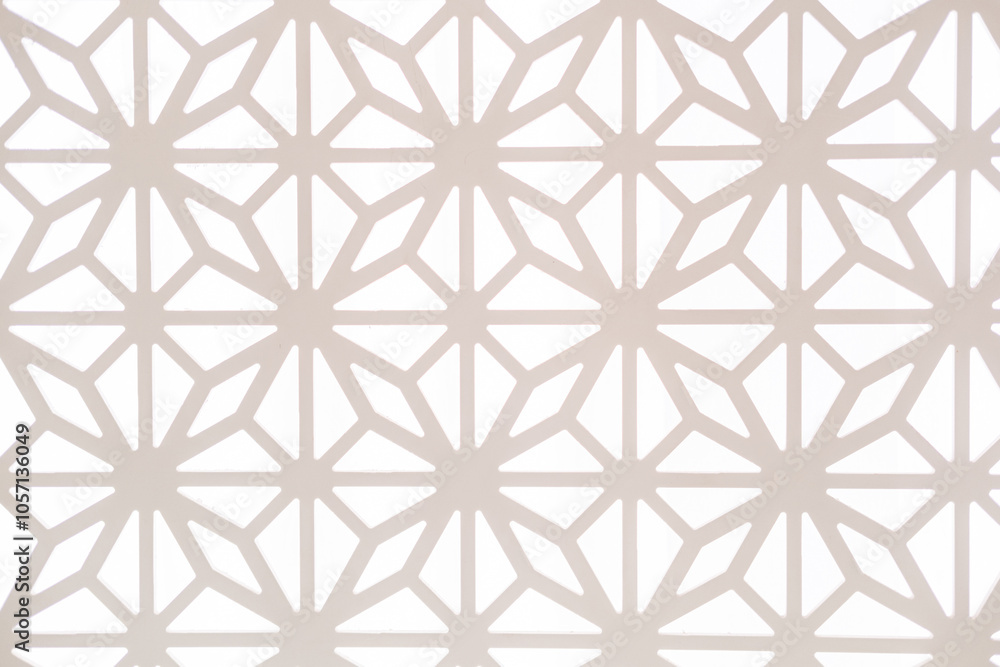 Geometric design of a patterned wall in soft light during daylight hours Geometric design of a patterned wall in soft light during daylight hours