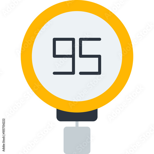 Speed Limit 95 Icon