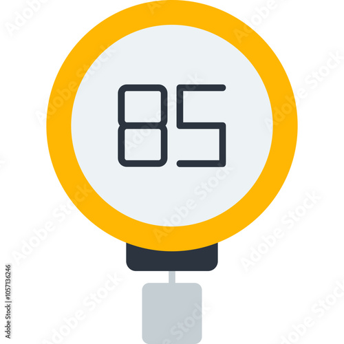 Speed Limit 85 Icon