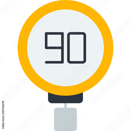 Speed Limit 90 Icon