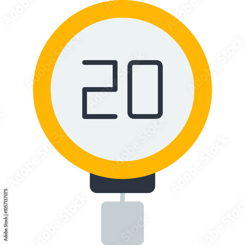 Speed Limit 20 Icon