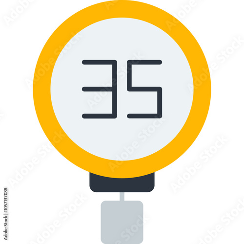 Speed Limit 35 Icon