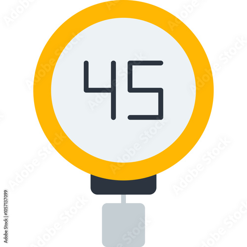 Speed Limit 45 Icon