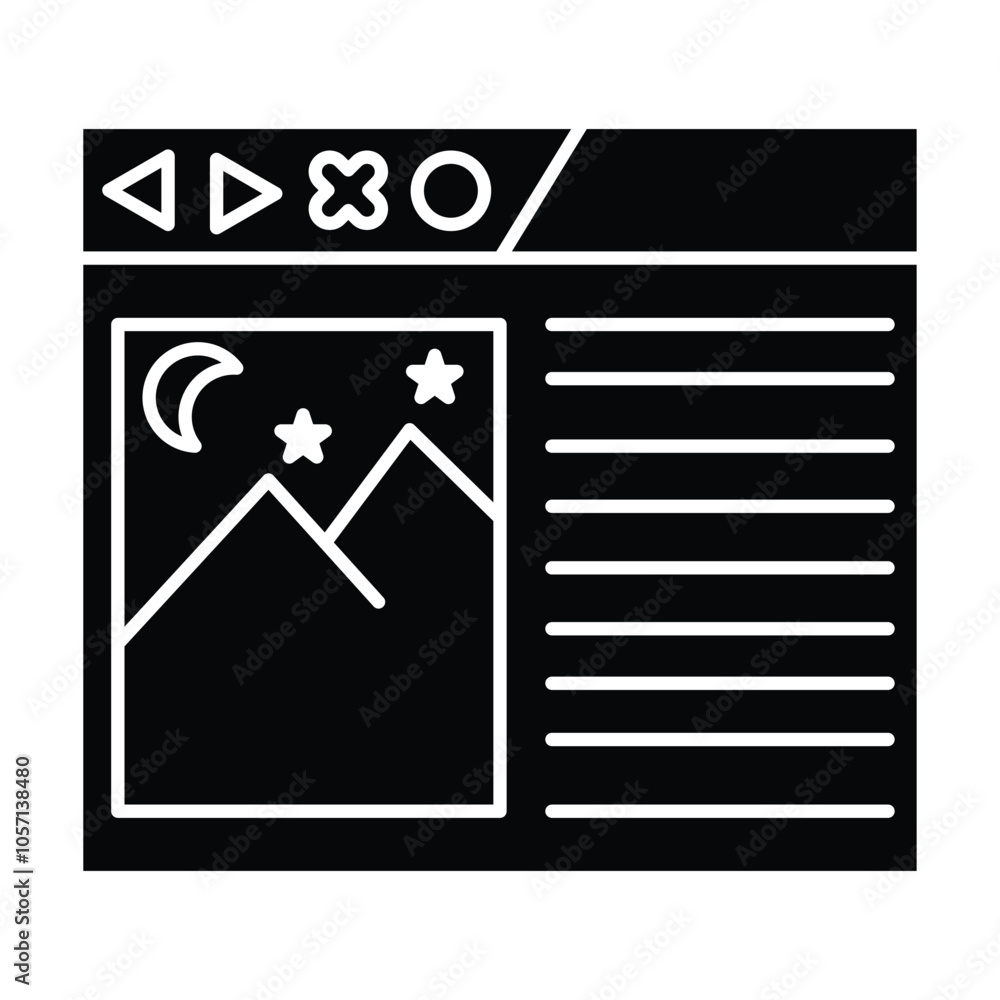 Website icon vector on white background Website icon vector on white background