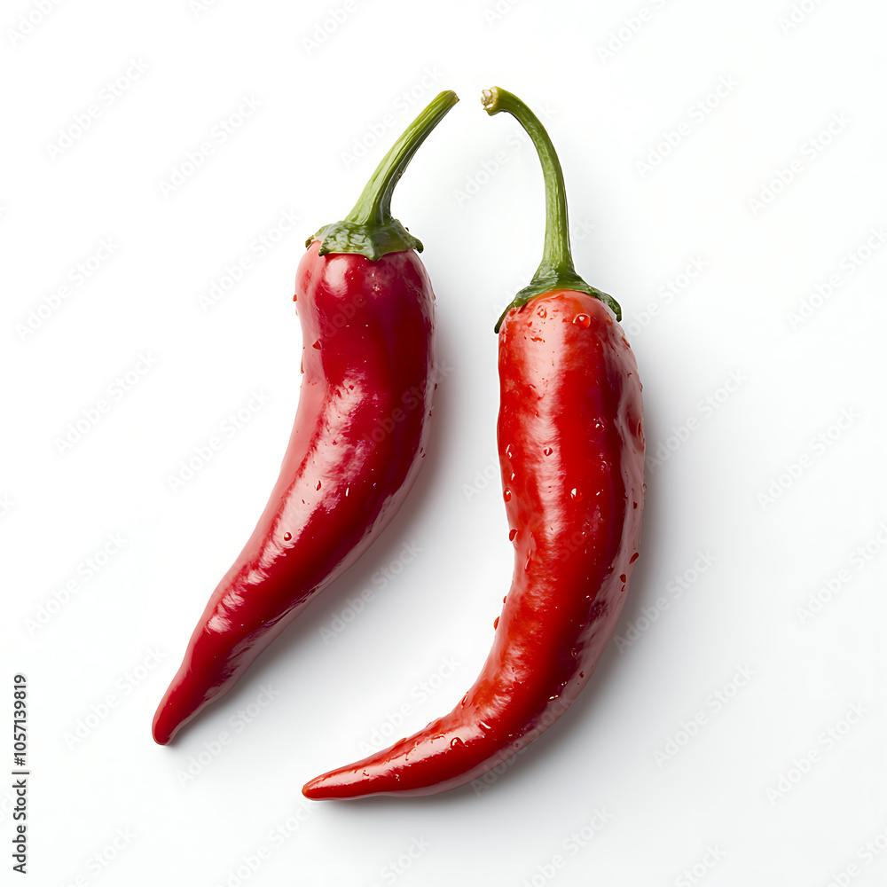 Fresh Raw Red Hot Chili Peppers Radiating Vibrant Spiciness Fresh Raw Red Hot Chili Peppers Radiating Vibrant Spiciness