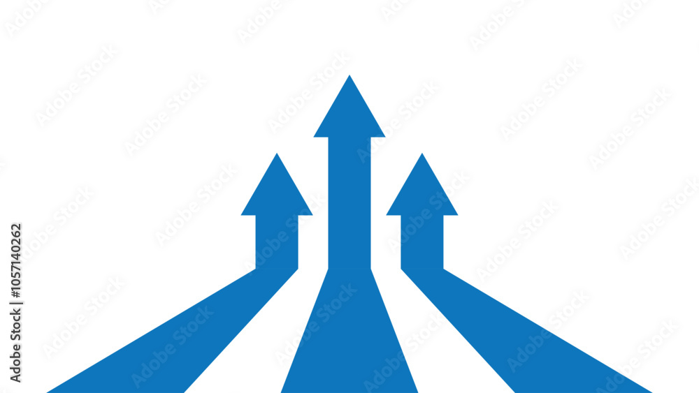 © ShafiqGFX - Business growth graph arrow vector. Strategy targeting success profit increase sign symbol.