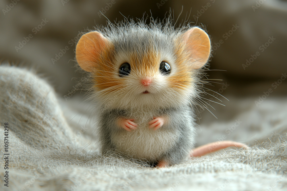 Sassy Tiny Mouse with Playful Expression and Charming Personality Sassy Tiny Mouse with Playful Expression and Charming Personality