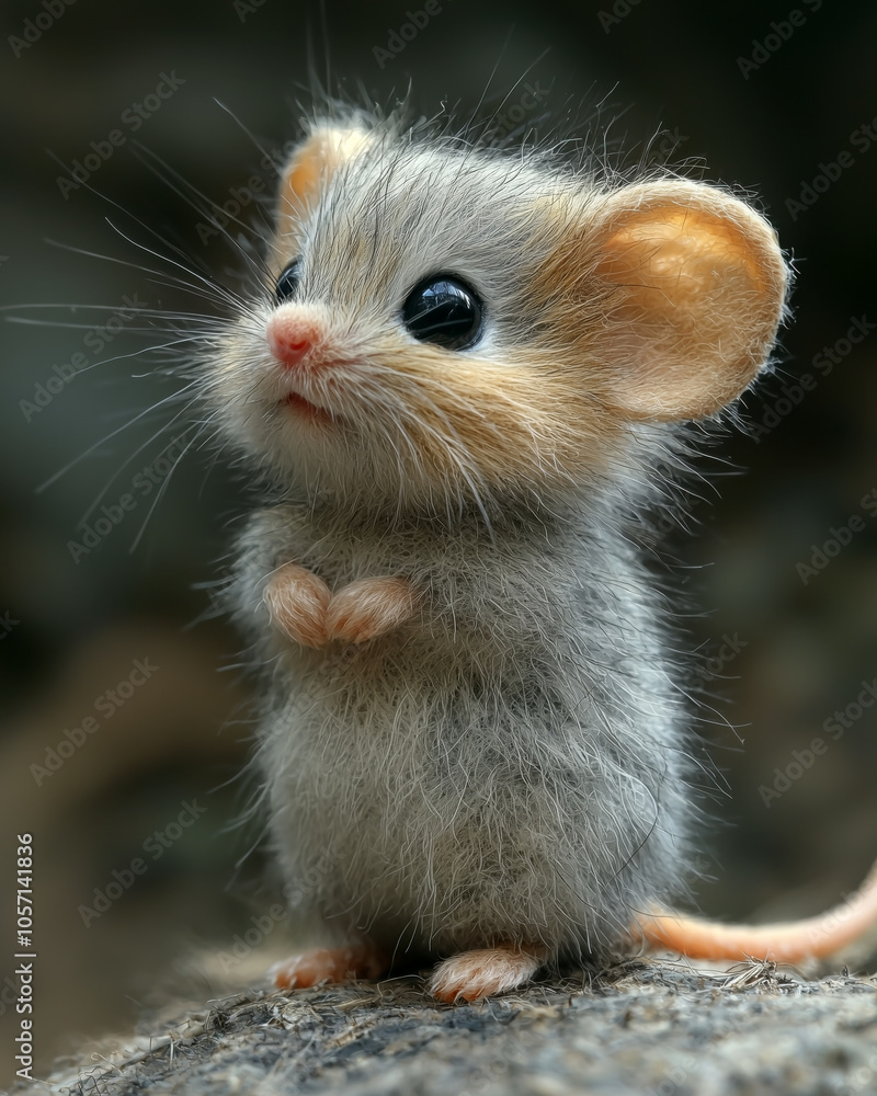 Sassy Tiny Mouse with Playful Expression and Charming Personality Sassy Tiny Mouse with Playful Expression and Charming Personality