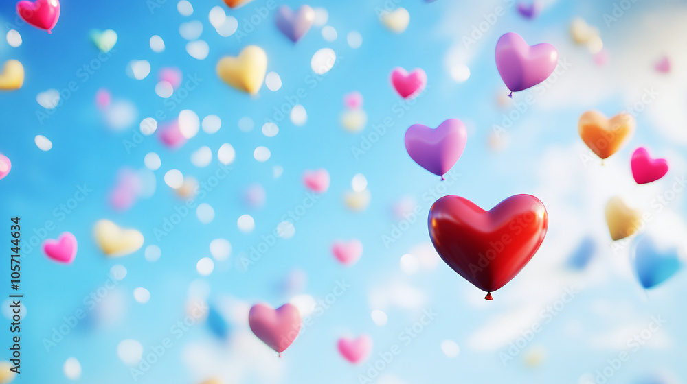 Balloon Hearts: A Dreamy Sky of Celebration and Joy Balloon Hearts: A Dreamy Sky of Celebration and Joy