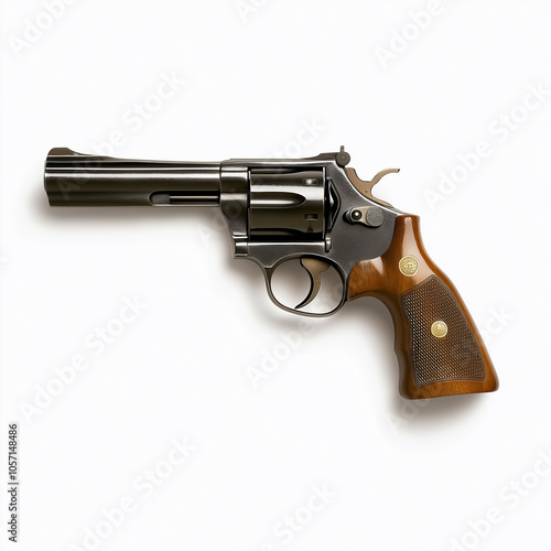 Wallpaper Mural Vintage Revolver on White Background Conceptual Firearm Shooting Image Torontodigital.ca