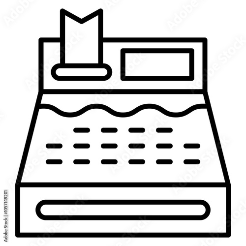 cash register  icon, vector illustration