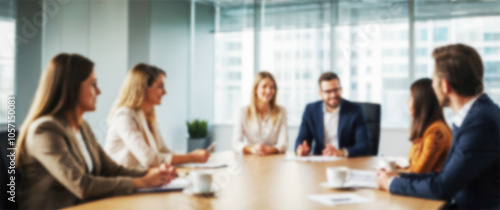 Blurred background of a global business team discussing international expansion, bussiness and meeting