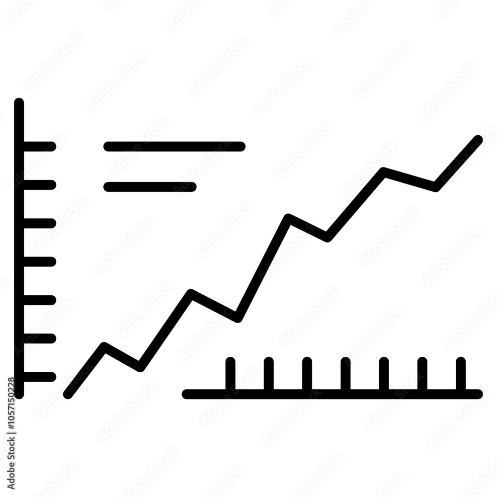 Line chart icon, vector illustration Line chart icon, vector illustration