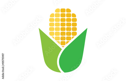 Corn icon, isolated on white background, vector illustration.