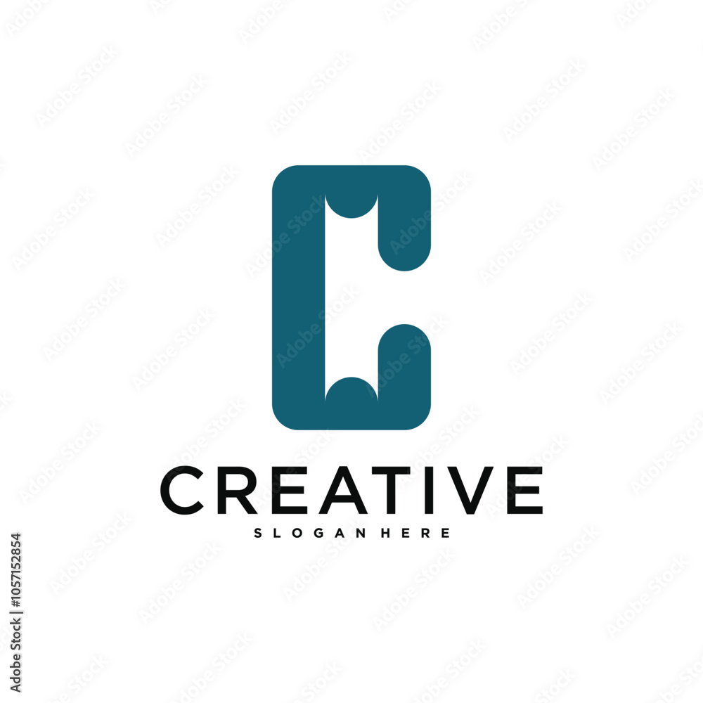 Initial letter C logo, abstract concept design. Premium Vector Initial letter C logo, abstract concept design. Premium Vector