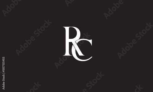 RC, CR, R , C , Abstract Letters Logo Monogram