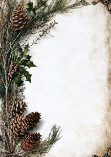 New Year gift card on retro background 3