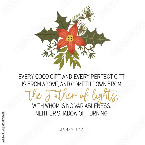Christmas verse, Christmas holiday vector, Bible verse text vector, Printable scripture text, Bible text art vector	