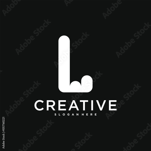 Initial letter L logo, abstract concept design. Premium Vector