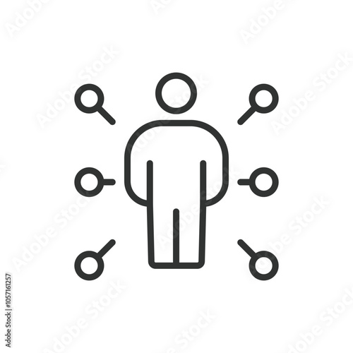 Multitasking icon in line design. Multitasking, productivity, efficiency, focus, time, balance, juggling on white background vector. Multitasking editable stroke icon