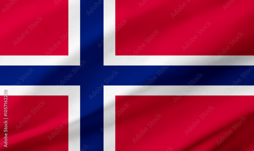 Norway flag background with waving fabric texture Norway flag background with waving fabric texture