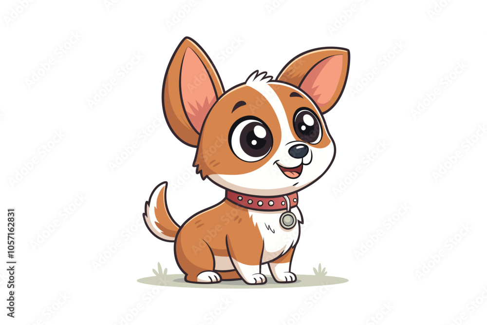 Fototapeta premium cute dog cartoon great vector .eps