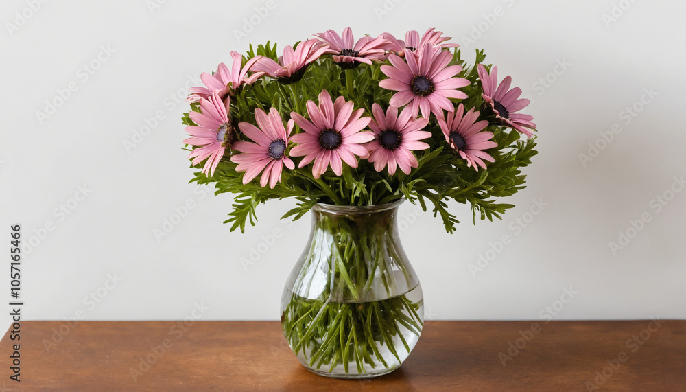 custom made wallpaper toronto digitalA bouquet of African daisies in a vase.