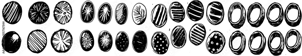 The old pencil sketch in modern isolation with ellipse and circular highlights. The old pencil sketch in modern isolation with ellipse and circular highlights.
