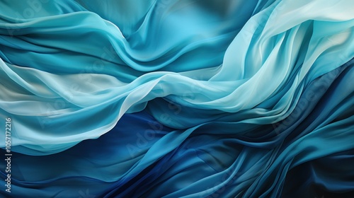 Wallpaper Mural A flowing abstract design featuring shades of blue and teal, evoking a sense of calm. Torontodigital.ca