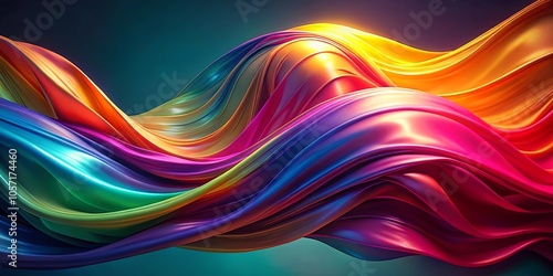 A symphony of vibrant colors, flowing in a mesmerizing dance, capturing the essence of liquid light and graceful movement.