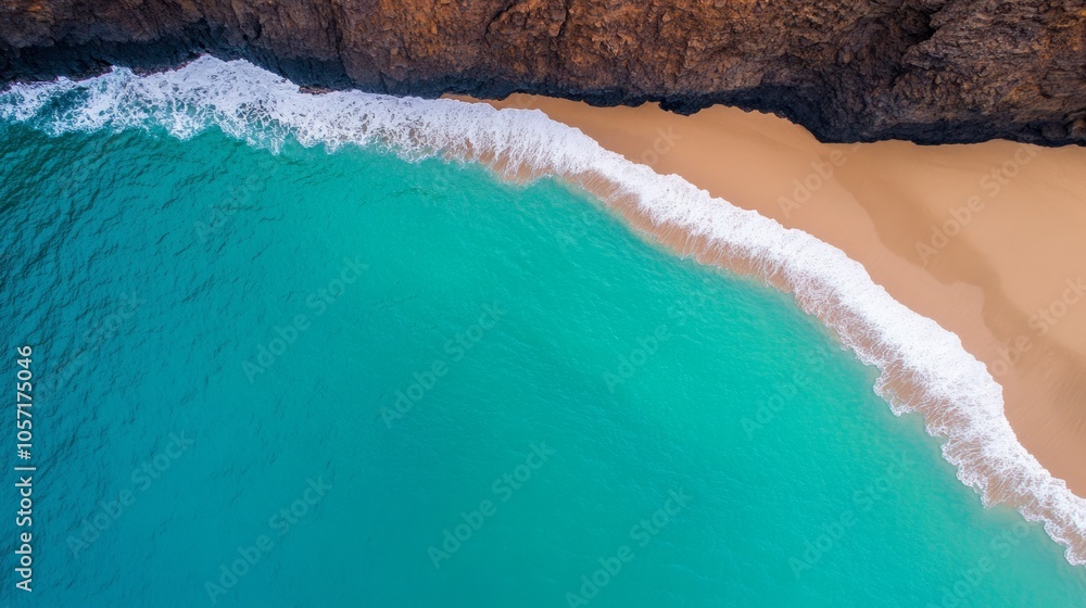 Fototapeta premium top view beach