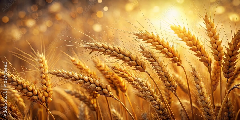 Golden Wheat Stalks Bask in the Warm Glow of the Setting Sun Golden Wheat Stalks Bask in the Warm Glow of the Setting Sun