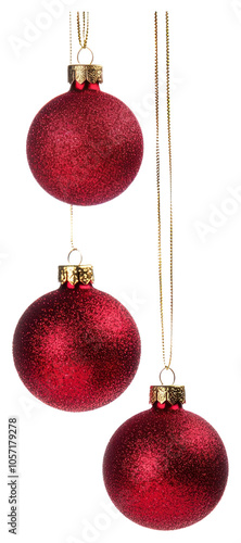 PNG Flying Christmas balls christmas ornaments red.