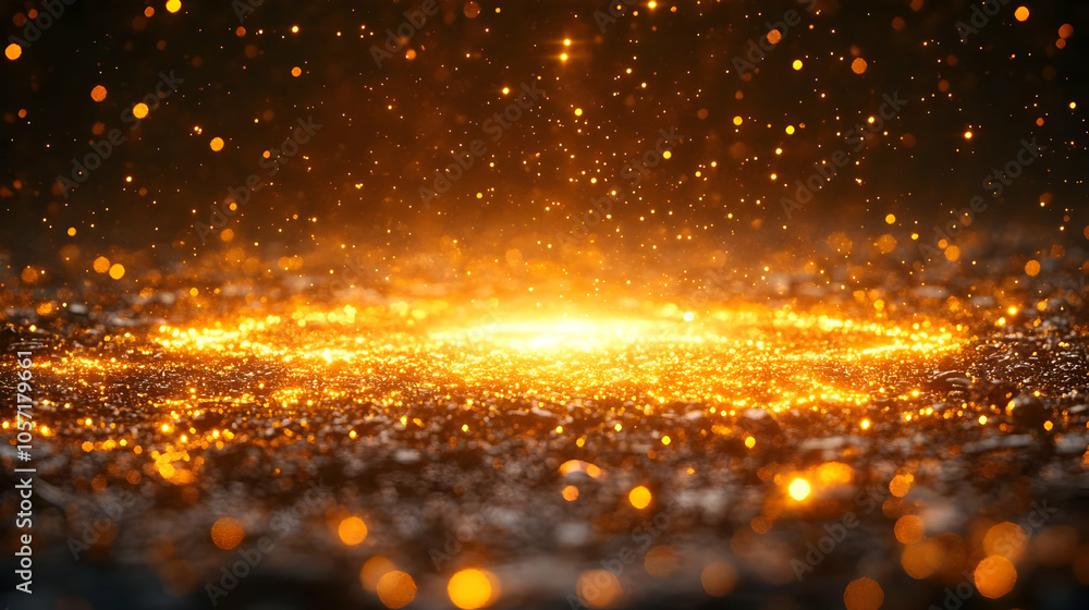 Naklejka premium Golden Glitter Abstract Background