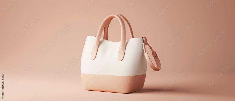 A pink elegant bag with strap, nice color combination, clean and soft light background A pink elegant bag with strap, nice color combination, clean and soft light background
