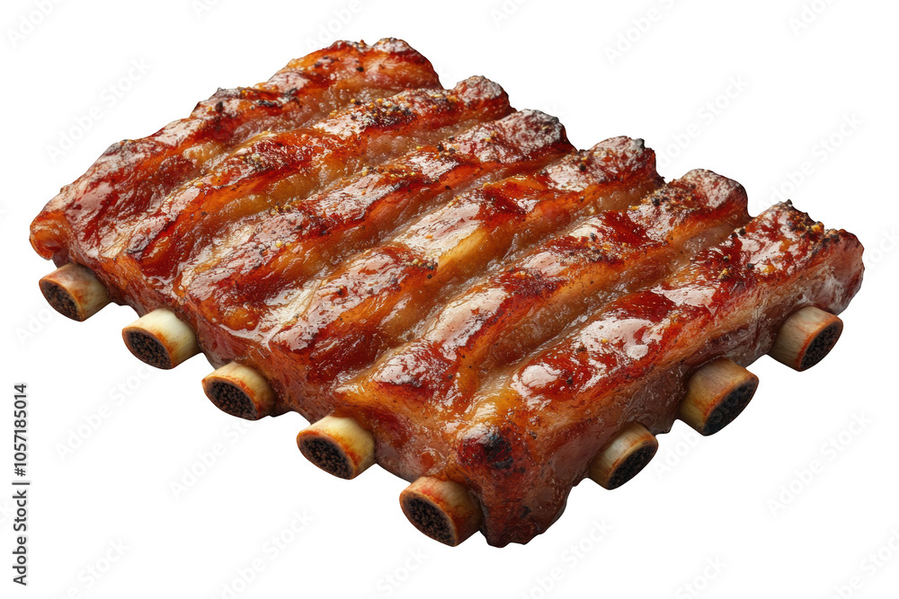 Roast pork belly with crispy crackling, PNG isolated on transparent background, white background. Roast pork belly with crispy crackling, PNG isolated on transparent background, white background.