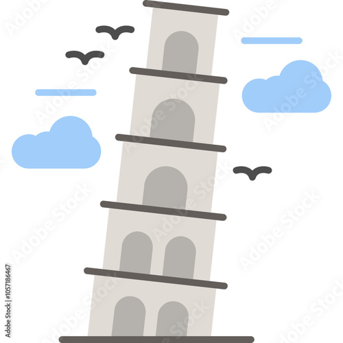 Leaning Tower of Pisa Icon