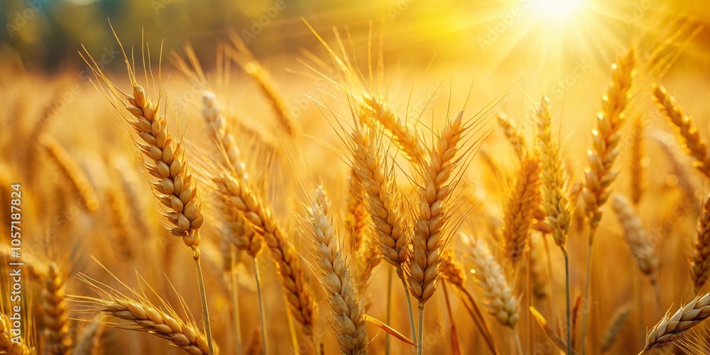 Sunkissed Wheat Stalks in Golden Summer Light - Nature's Beauty Captured Sunkissed Wheat Stalks in Golden Summer Light - Nature's Beauty Captured