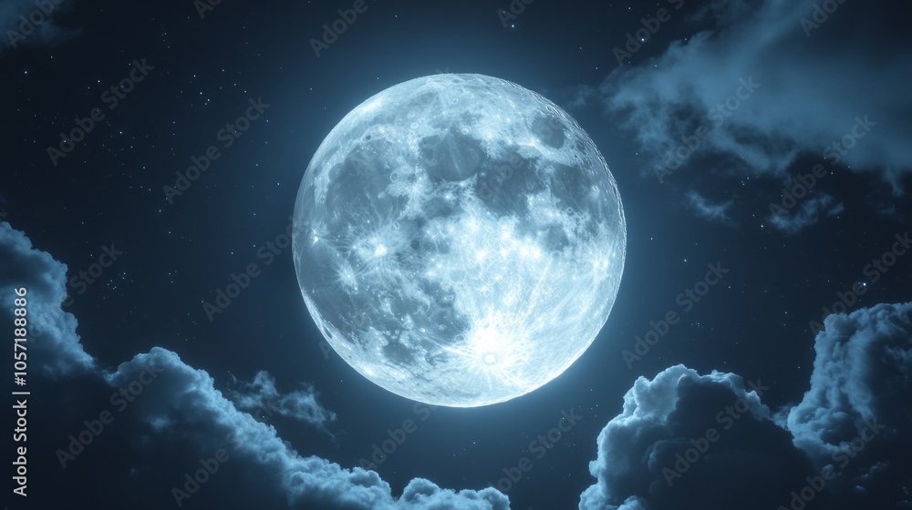 Stunning full moon captured in its radiant glory, lighting up the night sky generative ai Stunning full moon captured in its radiant glory, lighting up the night sky generative ai
