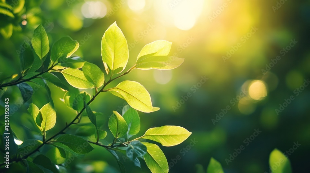 A soft focus on green leaves, with sunlight filtering through, creating a dreamy, romantic atmosphere perfect for a moment of relaxation. A soft focus on green leaves, with sunlight filtering through, creating a dreamy, romantic atmosphere perfect for a moment of relaxation.