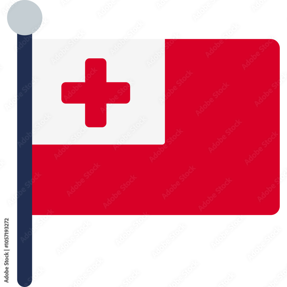 Fototapeta premium Tonga Flag Icon