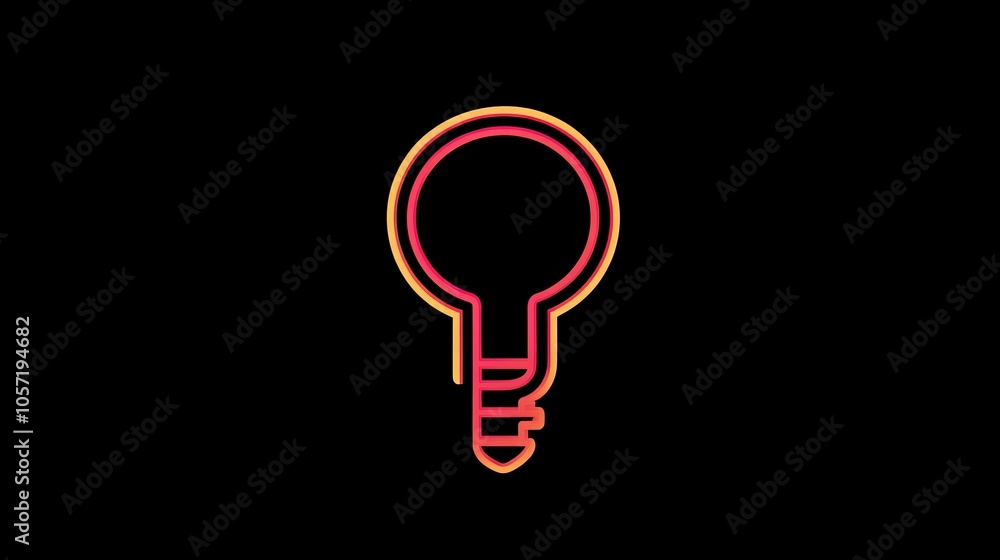  idea key icon Simple outline vector logo 