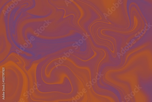 Abstract background of purple and orange color from twirling waves. Background for design. Marble ink colorful. Can be used for background or wallpaper. Good for design or logo background.