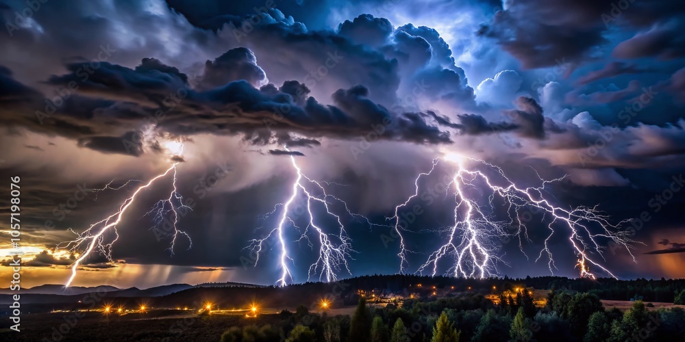 Timelapse of Stormy Sky with Lightning Strikes - Dramatic Nature Photography Timelapse of Stormy Sky with Lightning Strikes - Dramatic Nature Photography
