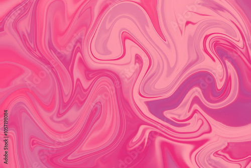 Abstract background of pink and magenta color from twirling waves. Background for design. Marble ink colorful. Can be used for background or wallpaper. Good for design or logo background.