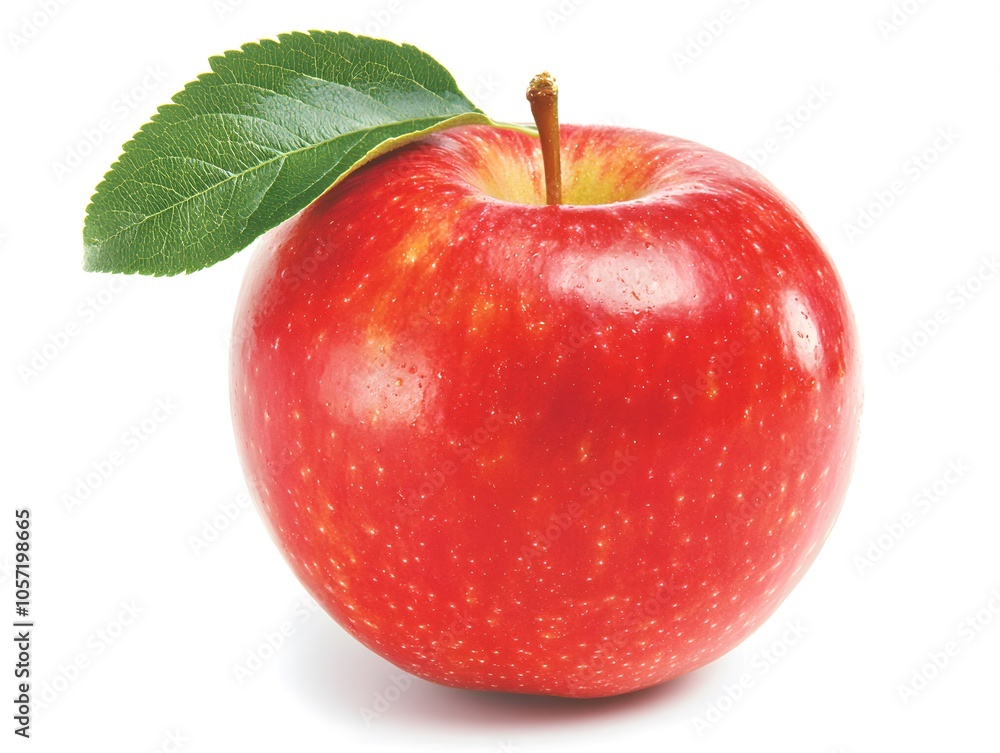 Fresh juicy apple, with a smooth, shiny skin on a white background. Fresh juicy apple, with a smooth, shiny skin on a white background.