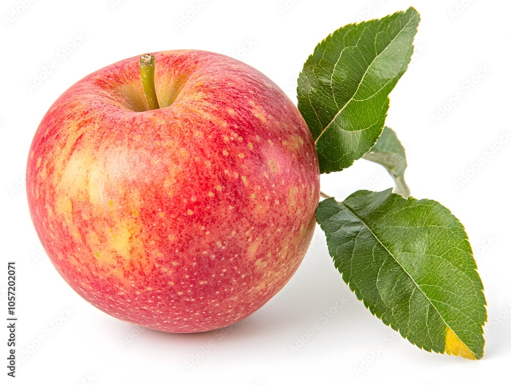 Fresh juicy apple, with a smooth, shiny skin on a white background. Fresh juicy apple, with a smooth, shiny skin on a white background.