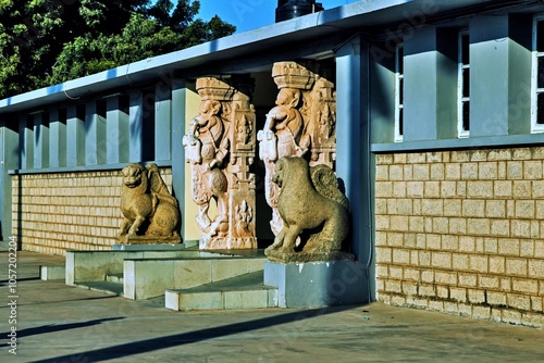 Archaeological Museum entrance, Kamalapura, Hampi, Karnataka, India, Asia photo