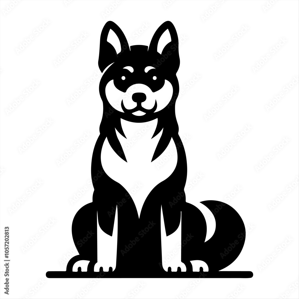 Silhouette Dog Logo Design Vector Illustration. Silhouette Dog Logo Design Vector Illustration.